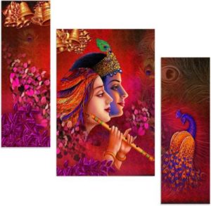 Art Amori Radhe krishna religious three Piece Rs 199 flipkart dealnloot
