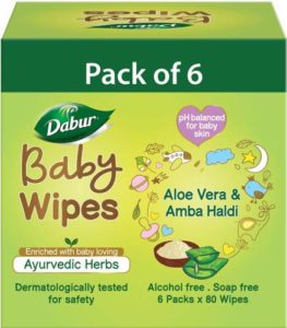 Dabur Baby Wipes with Moisture Lock Cap Rs 432 flipkart dealnloot
