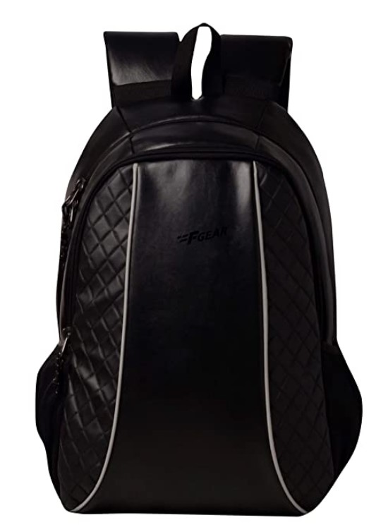 F Gear Carlton V2 Leather 27 Liters Laptop Backpack SCH Bag