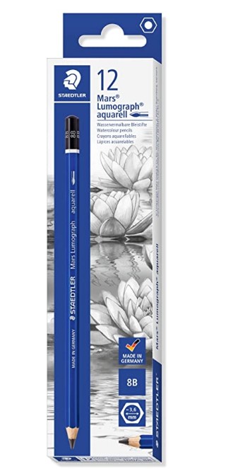Staedtler Mars Lumograph Aquarell 8B Pencil Set Pack of 12