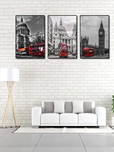 999Store Printed Black and White Tower Painting Rs 444 amazon dealnloot