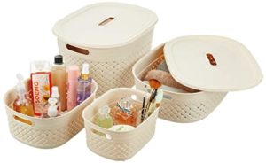 Amazon Brand Solimo 4 Piece Plastic Storage Rs 462 amazon dealnloot