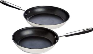 AmazonBasics 2 Piece Stainless Steel Non Stick Rs 1380 amazon dealnloot