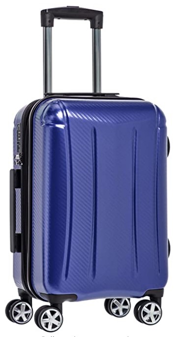 AmazonBasics Oxford Carry-On Expandable Spinner Luggage Suitcase with TSA Lock - 20 Inch, Blue