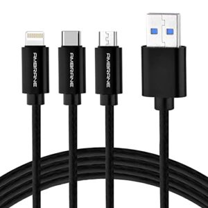 Ambrane Unbreakable 3 in 1 Fast Charging Rs 199 amazon dealnloot