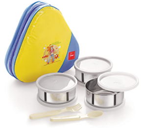 Cello Eat-N-Eat 3 Plastic Container Lunch Packs, Yellow