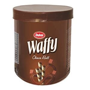Dukes Waffy Rolls Jar Chocolate 250 g Rs 75 amazon dealnloot