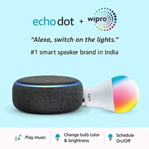Echo Dot 3rd Gen Black Wipro 9W Rs 2299 amazon dealnloot