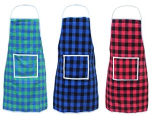 GLUN Waterproof Unisex Kitchen Apron Checkered Design Rs 99 amazon dealnloot