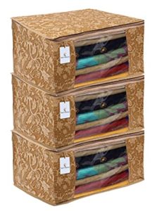 Kuber Industries Metalic Flower 3 Piece Non Rs 168 amazon dealnloot