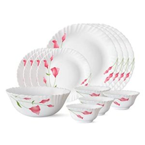 Larah by Borosil Diana Opalware Dinner Set Rs 799 amazon dealnloot