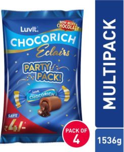 LuvIt Chocorich Classic Eclairs 384g Pack of Rs 360 flipkart dealnloot