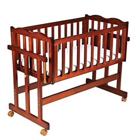 Luvlap C-30M Baby Multipurpose Wooden Cot with Mattress