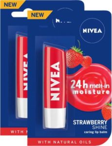 NIVEA Strawberry Fruity Shine Lip Balm Strawberry Rs 185 flipkart dealnloot