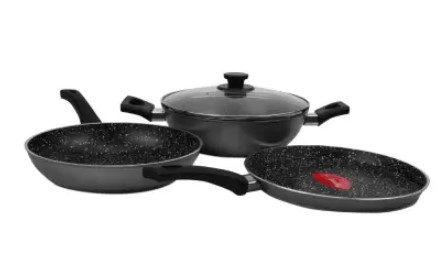 Pigeon Essentials Induction Bottom Cookware Set (Aluminium, 3 - Piece)