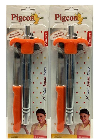 Pigeon Gas Lighter with Free Knife (Set of 2)