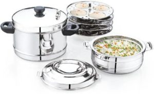 Pigeon Zen Gift Pack Cookware Set Stainless Rs 999 flipkart dealnloot