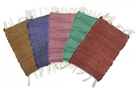 STATUS Cotton Door Mat (Multicolor, Medium)