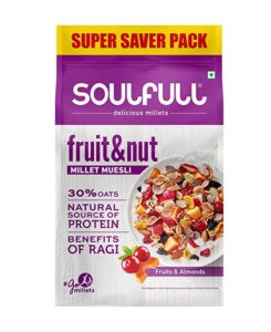 Soulfull Millet Muesli Fruit Nut with Almonds Rs 224 amazon dealnloot