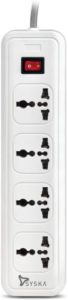 Syska QuadraPro 4 Way Power Strip 4 Rs 269 flipkart dealnloot