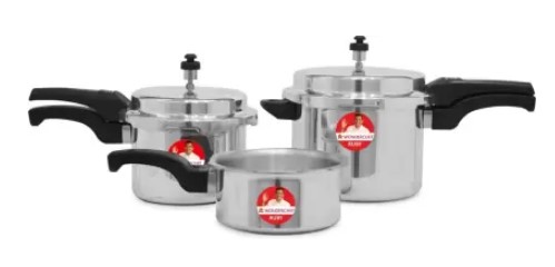 Wonderchef Ruby Outer Lid 2 L, 3 L, 5 L Induction Bottom Pressure Cooker