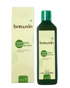 Brewvin Wheatgrass Aloe Vera Juice 1L Detoxifying Rs 100 amazon dealnloot