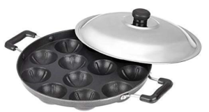 DEZEEN Aluminium Non Stick 12 Cavity Appam Patra