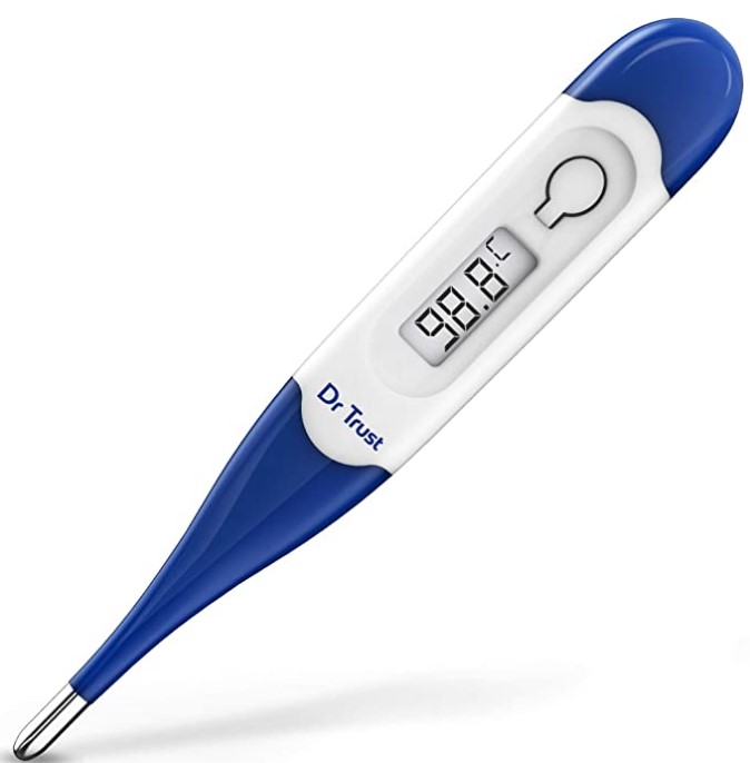 Dr Trust (USA) Waterproof Flexible Tip Digital Thermometer (White)