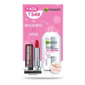 Garnier Micellar Pink 125 ml with Maybelline Rs 205 amazon dealnloot