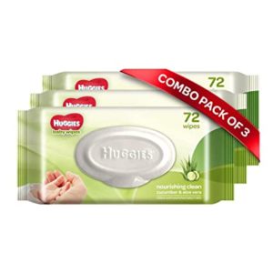 Huggies Nourshing Clean Baby Wipes Cucumber Aloevera Rs 330 amazon dealnloot