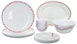 Larah by Borosil Lilac Opalware Dinner Set Rs 1181 amazon dealnloot