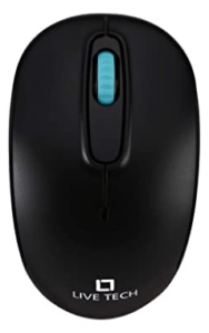 Live Tech Wireless Mouse, Silent Buttons, 2.4 GHz with USB Mini Receiver, 1600 DPI Optical Tracking, 18-Month Battery Life, Ambidextrous PC/Mac/Laptop