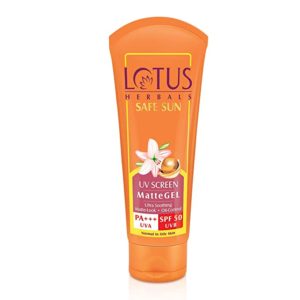 Lotus Safe Sun Invisible Matte Gel Sunscreen Rs 189 amazon dealnloot