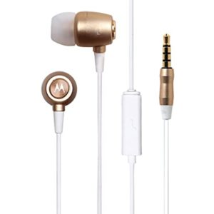 Motorola Metal Wired Sports Earphones Gold Rs 225 amazon dealnloot