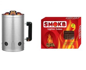 SMOKB Combo BBQ Charcoal Chimney Starter and Rs 199 amazon dealnloot