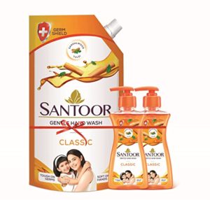 Santoor Handwash Classic 750ml 200ml 200ml Rs 209 amazon dealnloot
