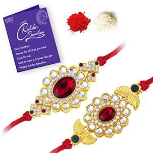 Sukkhi Elegant Gold Plated Designer Floral Rakhi Rs 149 amazon dealnloot