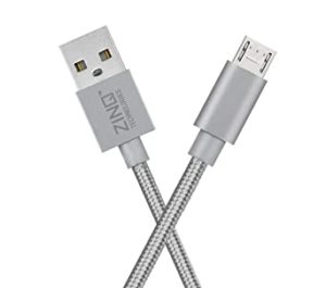 Zinq Technologies Nylon Braided Micro USB Cable Rs 89 amazon dealnloot