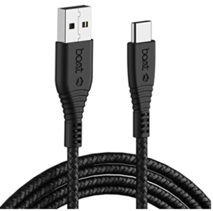 boAt Type C A325 Tangle-Free, Sturdy Type C Cable with 3A Rapid Charging & 480mbps Data Transmission