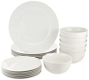 AmazonBasics 18 Pieces Dinnerware Set White Rs 2099 amazon dealnloot