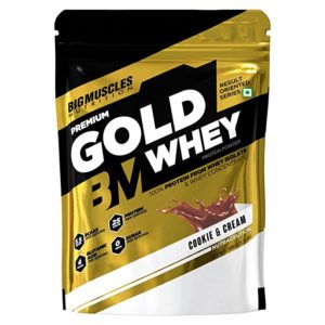 Bigmuscles Nutrition Premium Gold Whey Cookie Cream Rs 699 amazon dealnloot