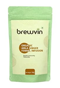 Brewvin Organic Amla Ginger Fennel Herbal Tea Rs 117 amazon dealnloot