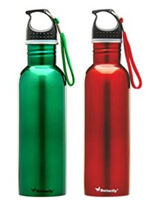 Butterfly Stainless Steel Water Bottle Set 750ml Rs 364 amazon dealnloot