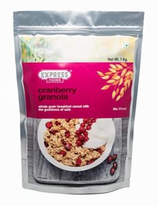 Express Foods Cranberry Granola Breakfast Cereal 1kg Rs 337 amazon dealnloot