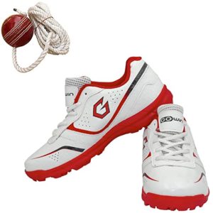 Gowin Academy White Red Cricket Shoes Size Rs 302 amazon dealnloot