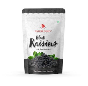 Nature Purify Black Raisins seedless Dry Grapes Rs 310 amazon dealnloot