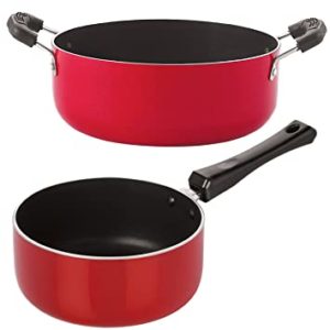 Nirlon Non Stick Sauce Pan and Casserole Rs 473 amazon dealnloot