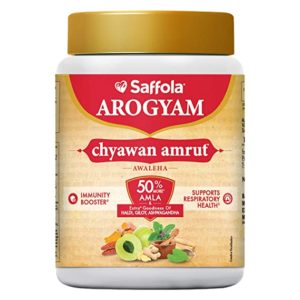 Saffola Arogyam Chyawanamrut includes Chyawanprash haldi Ayushkwath Rs 95 amazon dealnloot