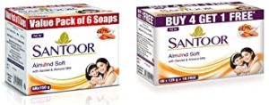 Santoor Sandal Almond Milk Bar 150 g Rs 297 amazon dealnloot