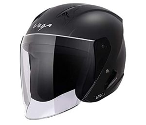 Vega Lark Open Face Helmet Dull Black Rs 611 amazon dealnloot